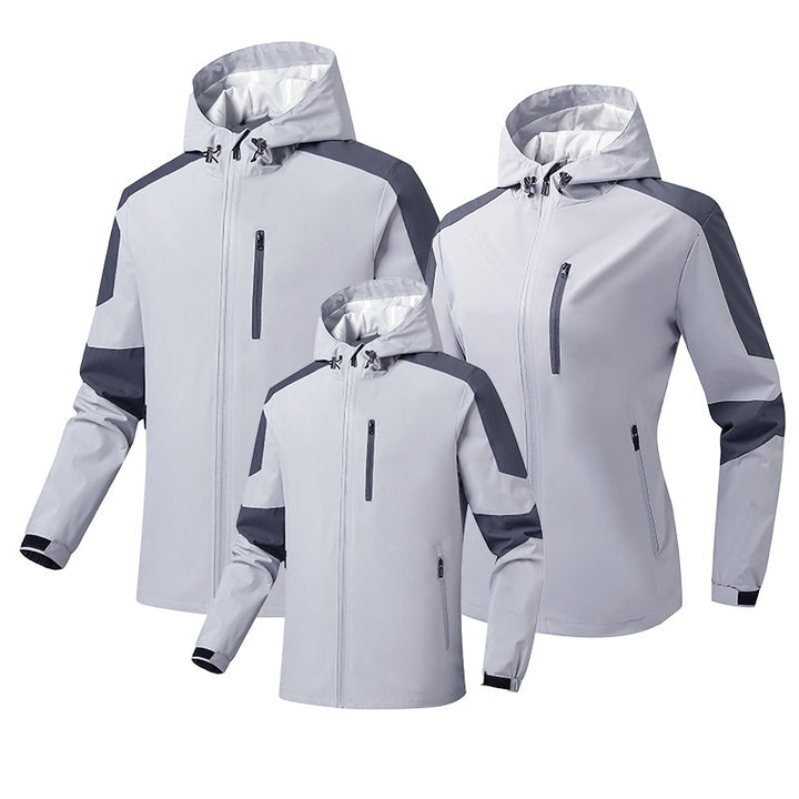 Herren Atmungsaktive Softshell-Trekkingjacke mit Kapuze und wasserdichter Membran Drune
