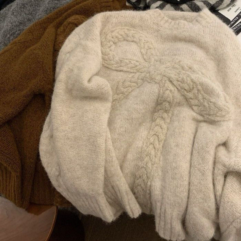 Damen Grobstrickpullover mit dekorativem Zopfdesign Drune