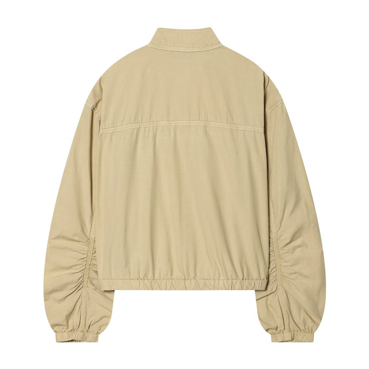 Damen Cropped-Boxy-Utility-Blouson mit Stehkragen und gerafften Ärmeln Drune