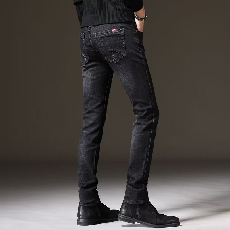 Herren Skinny Jeans mit modischen Abrieb-Effekten und elastischem Baumwollmix Drune