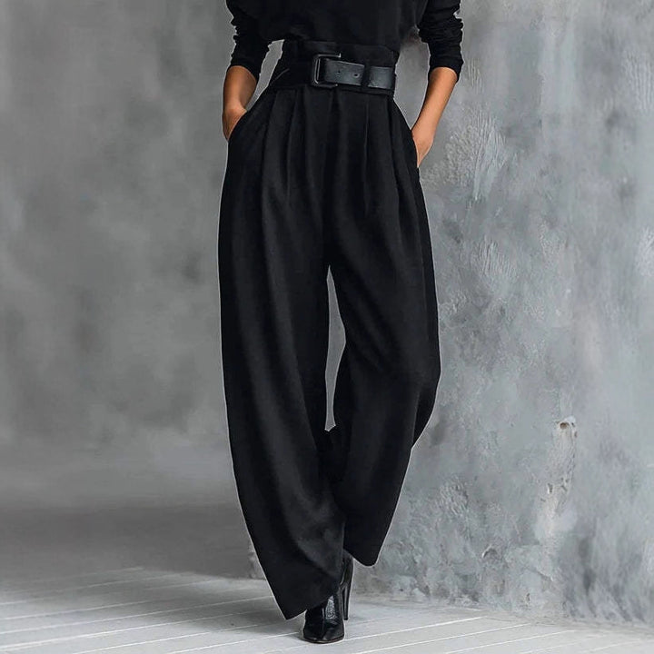 Damen Utility-Jumpsuit mit hohem Kragen und Taillengürtel Drune