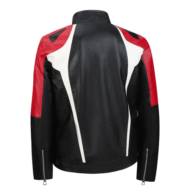 Herren Modische Bikerjacke mit Kontrastdetails Drune