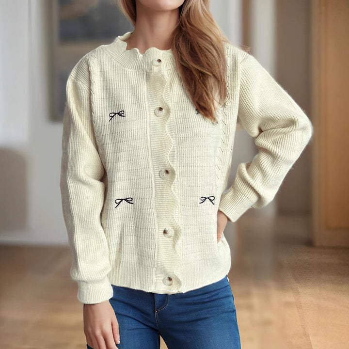 Damen Strickjacke mit verspieltem Details Drune