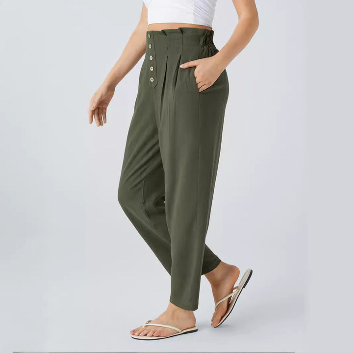 Damen Hochwertige Stoffhose Drune