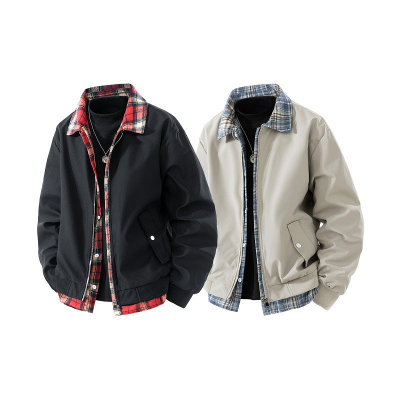 Herren Sportliche Übergangsjacke mit Karomuster Drune