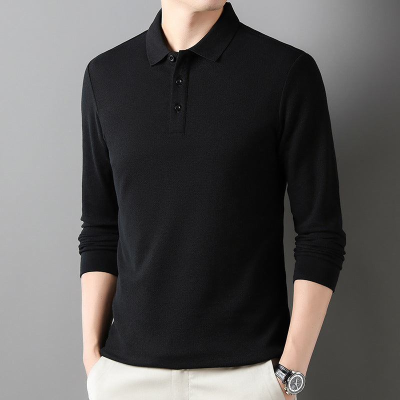 Herren Langarm-Polo mit edler Struktur und bequemer Passform Drune