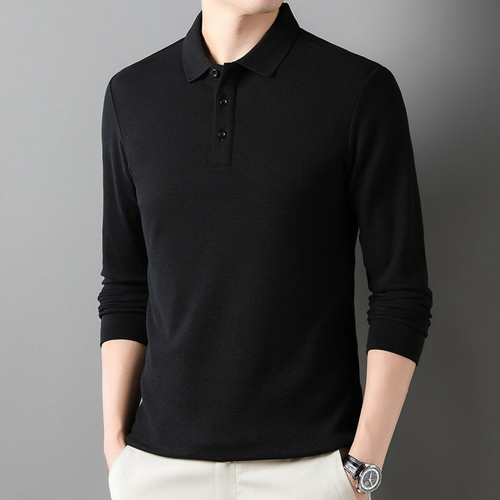 Herren Langarm-Polo mit edler Struktur und bequemer Passform Drune