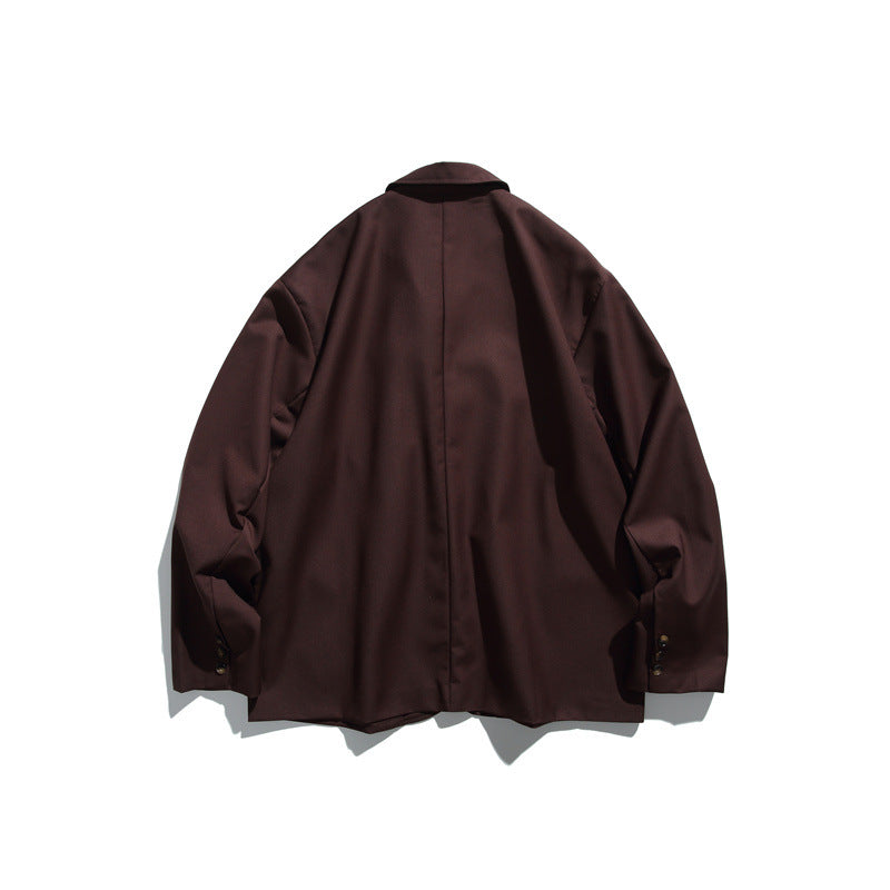 Herren Oversize Sakko aus fallendem Twill mit aufgesetzten Pattentaschen Drune