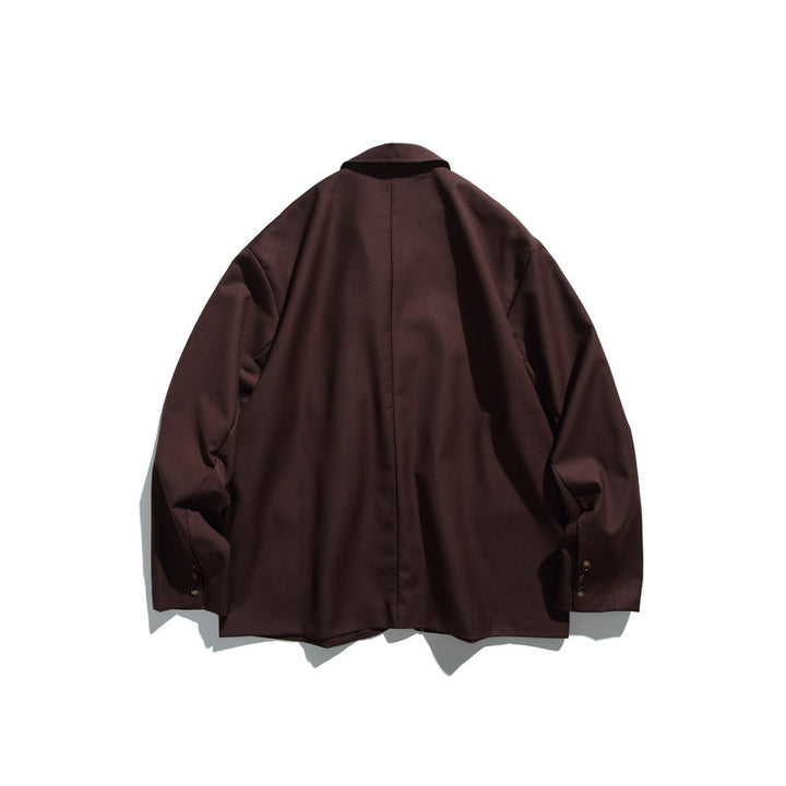 Herren Oversize Sakko aus fallendem Twill mit aufgesetzten Pattentaschen Drune