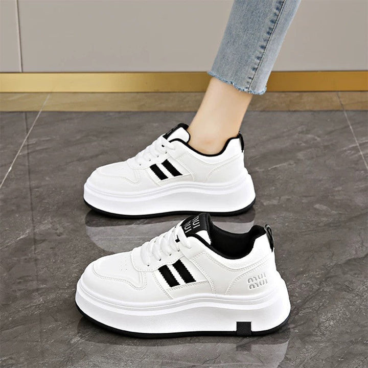 Damen Trendige Plateau-Sneaker mit weicher Polsterung und rutschfester Sohle Drune