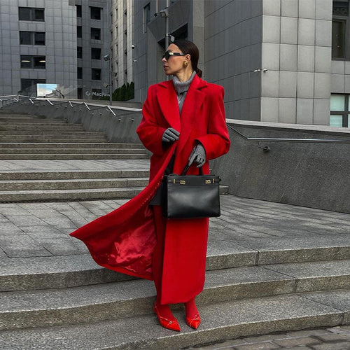 Damen Elegante Mantel mit Oversized-Schnitt und schickem Revers Drune