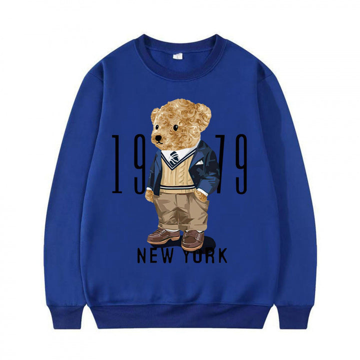 Damen Gemütlicher Sweatshirt mit Bärenmotiv Drune