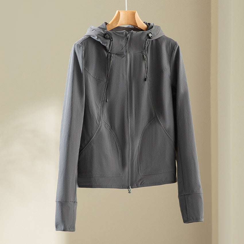 Damen Kapuzen-Softshelljacke mit Zwei-Wege-Reißverschluss und ergonomischer Schnitt Drune