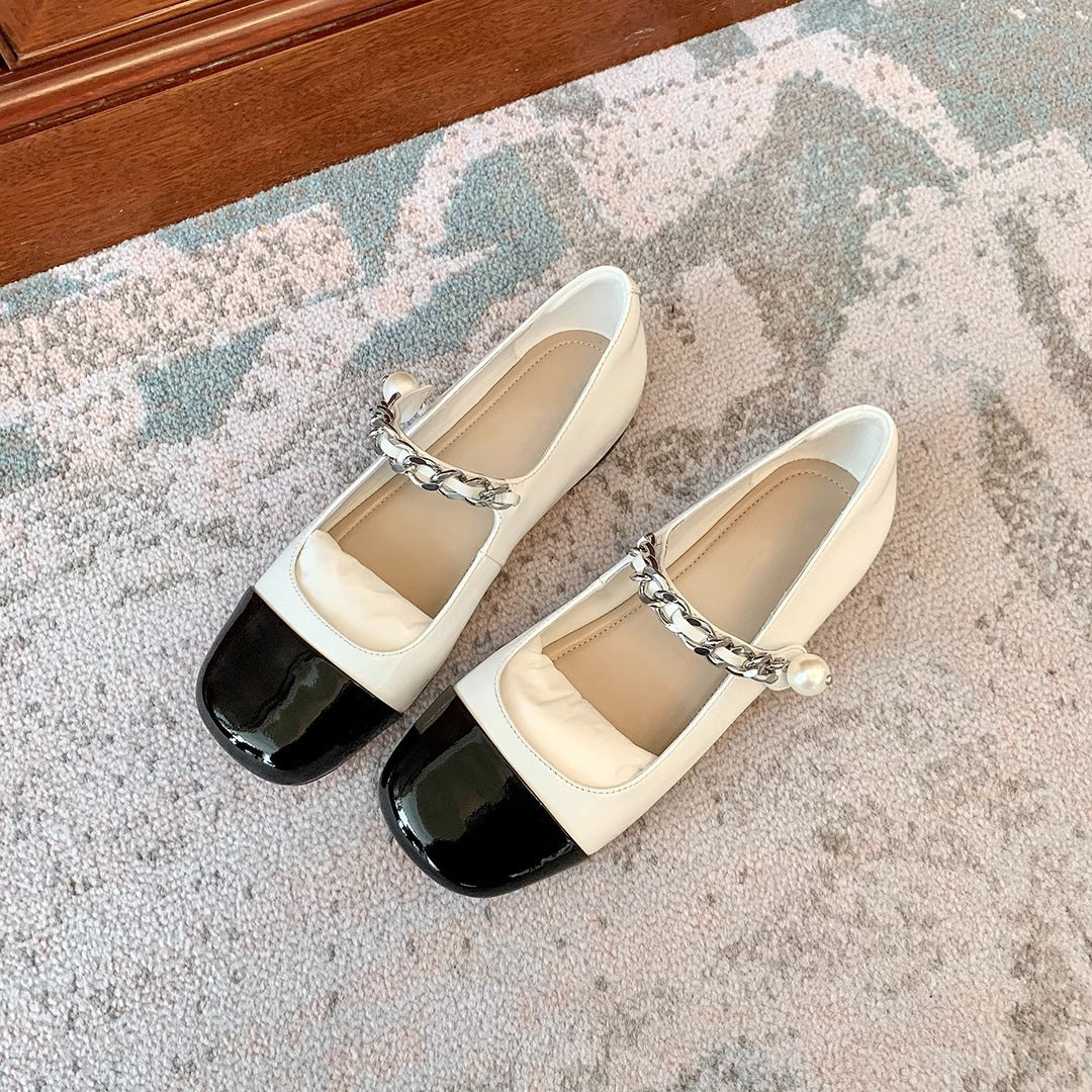 Damen Mary Jane Ballerinas mit elegantem Ketten-Design und komfortabler Innensohle Drune
