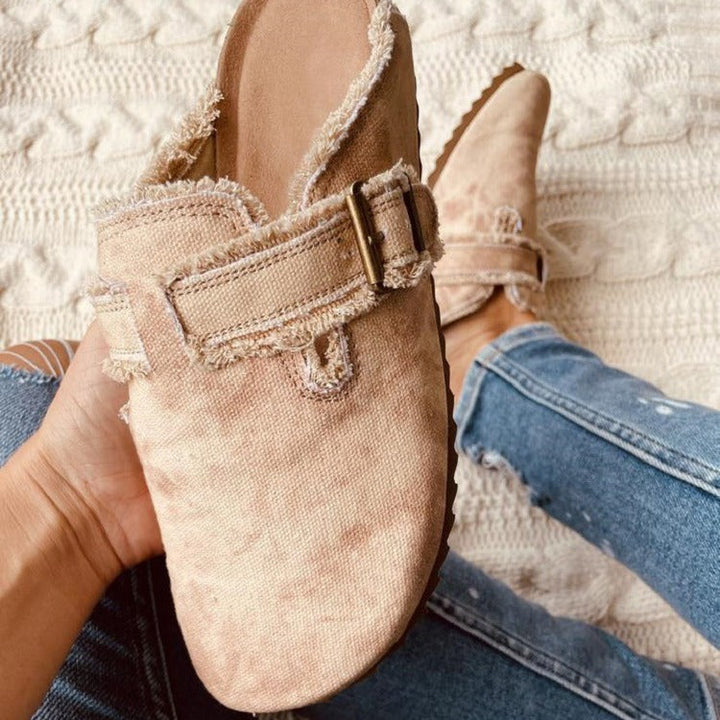 Damen Clogs mit lässigem Camouflage-Design und weichem Fußbett Drune