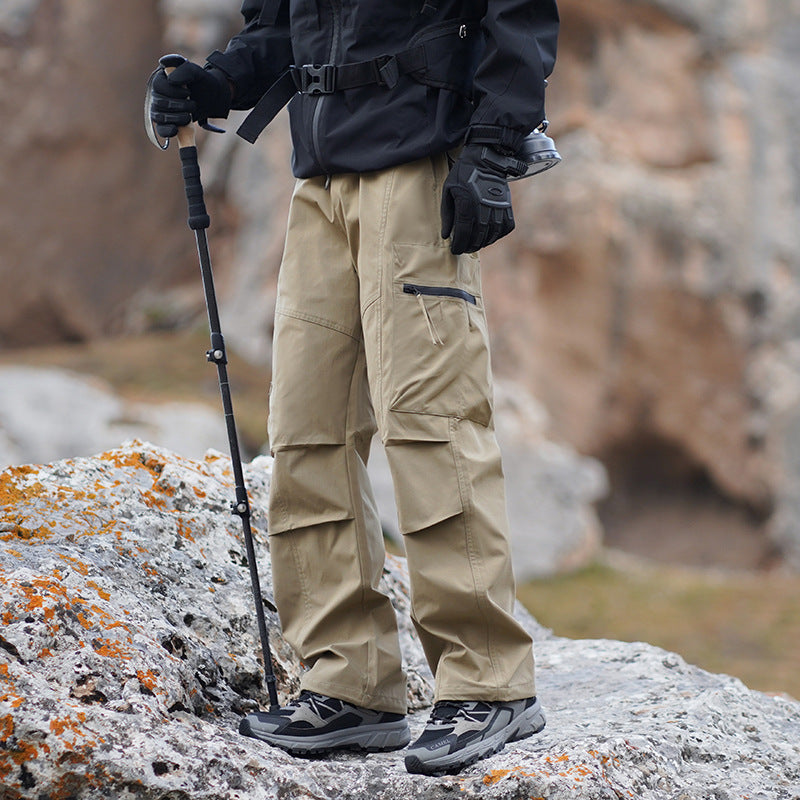 Herren Robuste wasserabweisende Trekkinghose mit Cargo-Taschen Drune