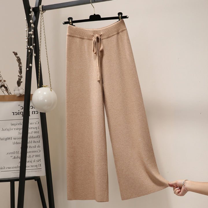Damen Weite Rippstrickhosen Drune