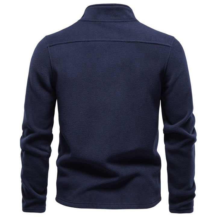 Herren Fleecejacke mit Stehkragen und durchgehendem Reißverschluss Drune