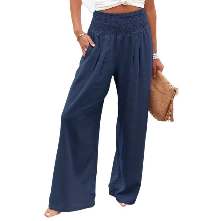 Damen Weite Sommerhose mit elastischem Bund und lockerem Schnitt Drune