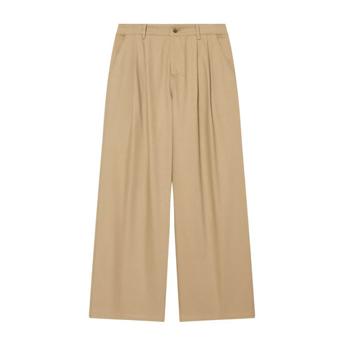 Damen Weite High-Waist Bundfaltenhose Drune