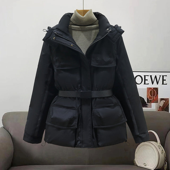 Damen Isolierte Parkajacke mit praktischem Taillengürtel und großen Taschen Drune