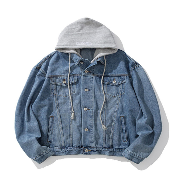 Herren Lässige Denimjacke mit Fleece-Futter Drune 1788342597