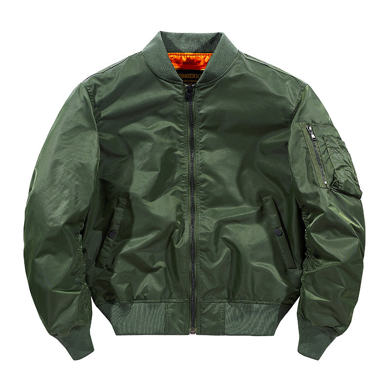 Herren  leichte isolierte Flug-Bomberjacke mit Utility-Tasche am Arm und Druckknopf-Eingangshandtaschen Drune