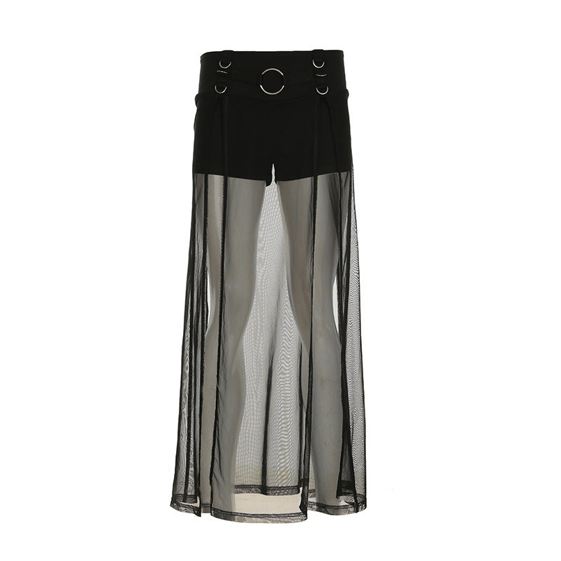 Damen Schicker Maxi-Rock mit Rüschendetails und floralen Mustern Drune