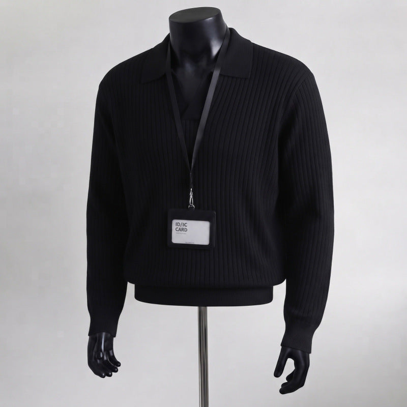 Herren Strukturierter Pullover Drune