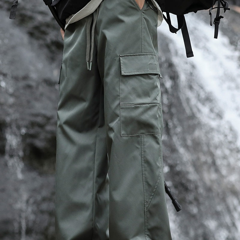 Herren Oversized Outdoor‑Cargohose mit Zugbund, großen Klapp‑ und Utility‑Taschen Drune