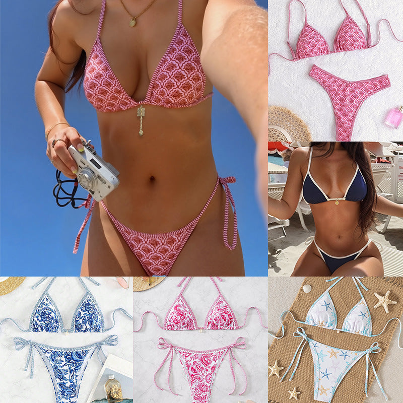 Damen Triangel-Bikini mit verstellbaren Bändern und elegantem Detail Drune