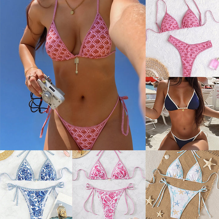 Damen Triangel-Bikini mit verstellbaren Bändern und elegantem Detail Drune