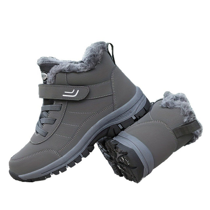 Herren Gefütterte Winter‑Trekking‑Boots mit Klettverschluss und Kunstfellfutter Drune