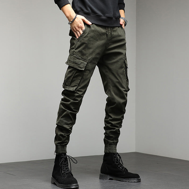 Herren Tapered Utility-Cargo-Jogger mit Tunnelzugbund, verstärkten Kniepartien & Mehrfach-Taschen Drune