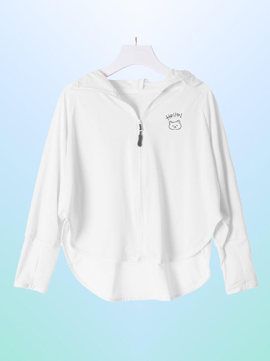Damen sportliche UV-Schutzjacke mit Kapuze Drune