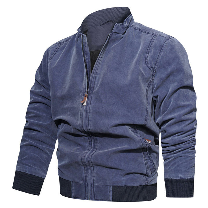 Herren Lässige Bikerjacke aus strapazierfähigem Material Drune