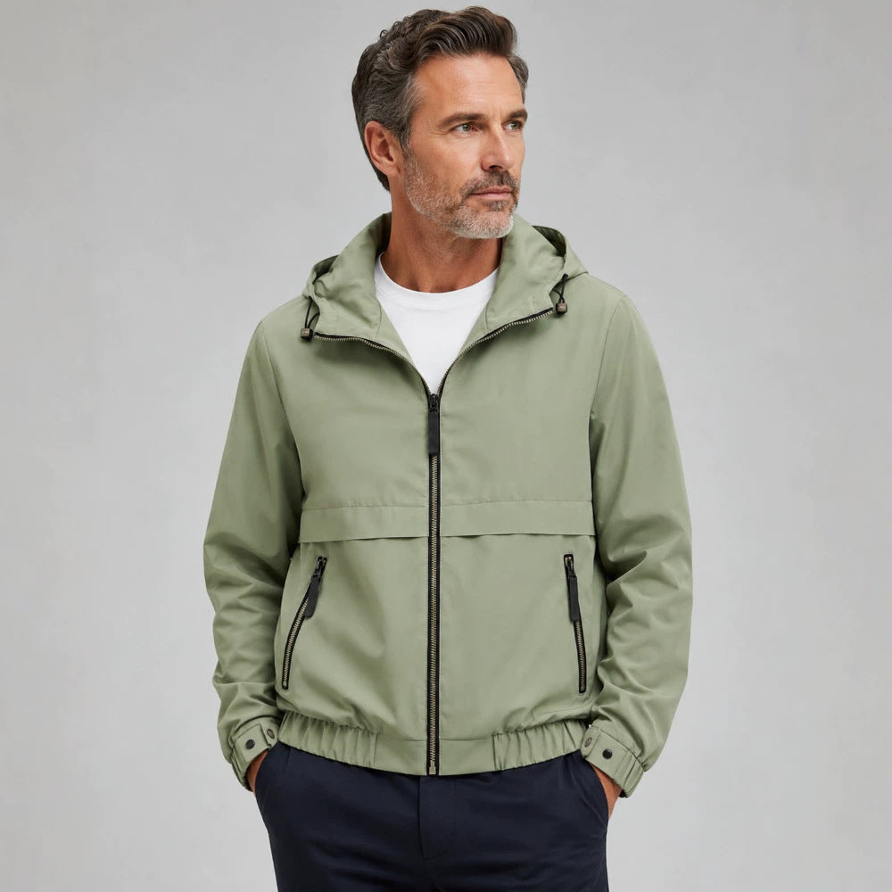 Herren Leichte Regenjacke mit verstellbarer Kapuze Drune