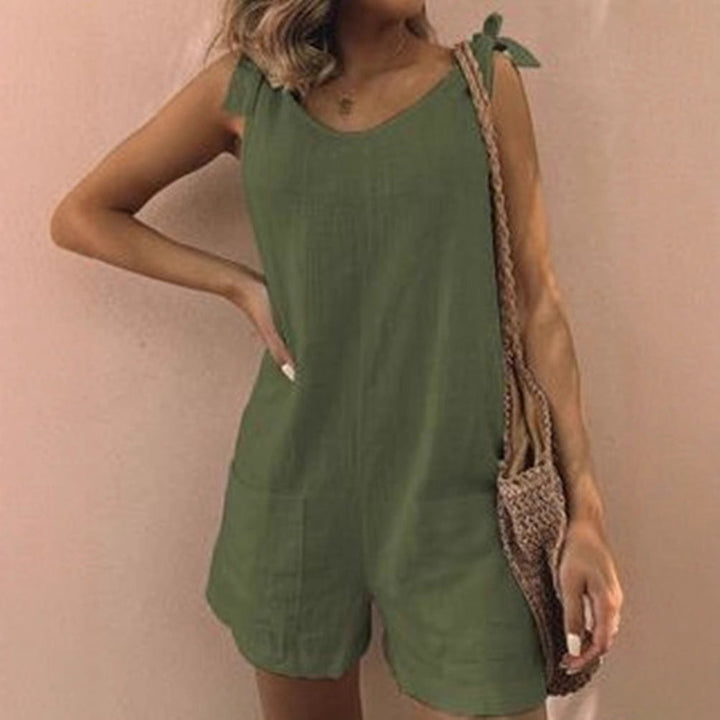 Damen Jumpsuit mit praktischen Taschen und verspielten Schulterbändern Drune