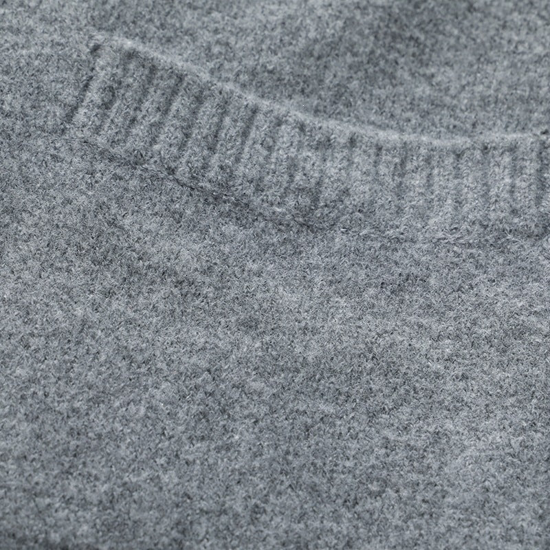 Herren Grobgestrickter Oversize-Cardigan mit hohem Rippenkragen & aufgesetzten Taschen Drune