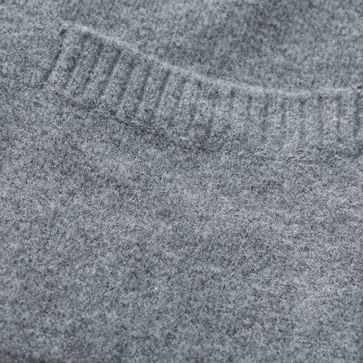 Herren Grobgestrickter Oversize-Cardigan mit hohem Rippenkragen & aufgesetzten Taschen Drune
