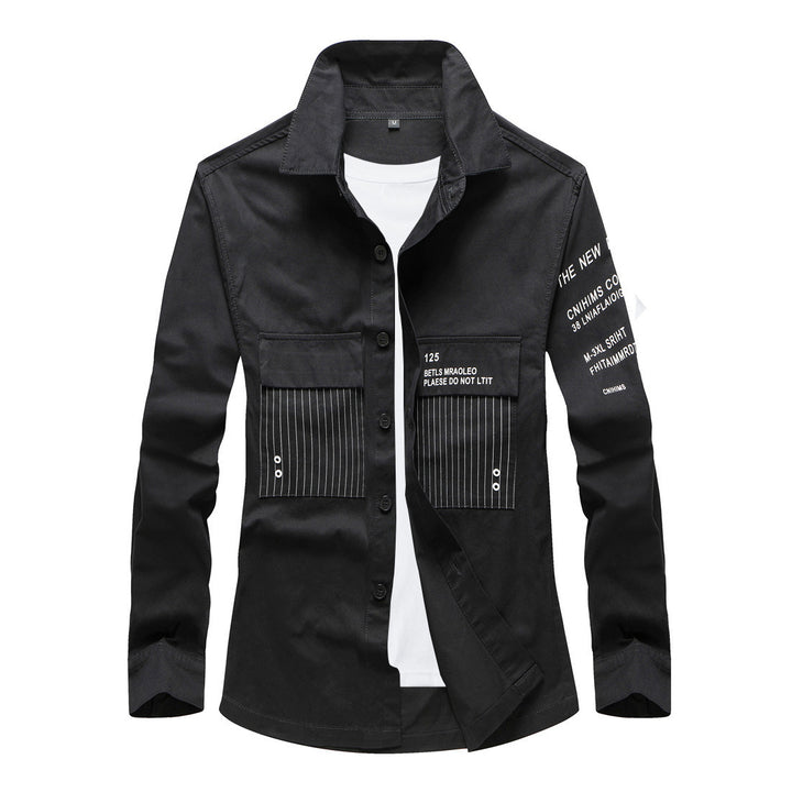 Herren Modische Utility-Hemdjacke Drune