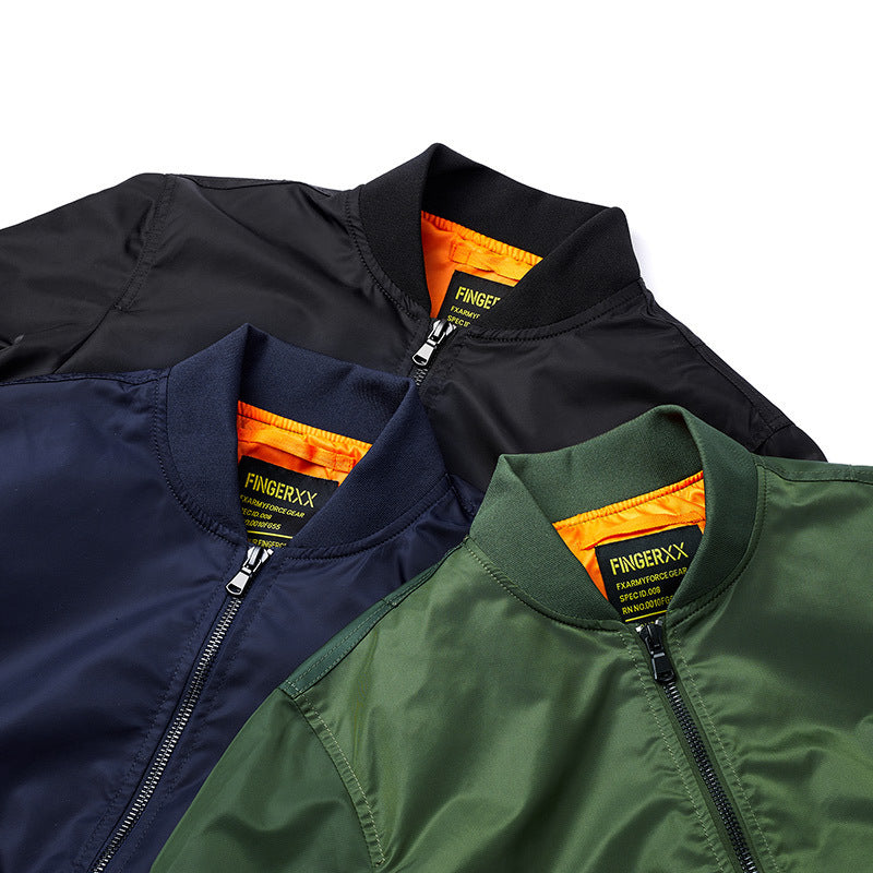 Herren Flieger-Bomberjacke aus technischem Nylon mit Rippbündchen und Ärmeltasche Drune