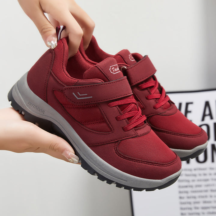 Herren nan robuste Outdoor-Sneaker mit Klettverschluss, atmungsaktivem Strickoberteil und profilierter rutschfester Sohle Drune