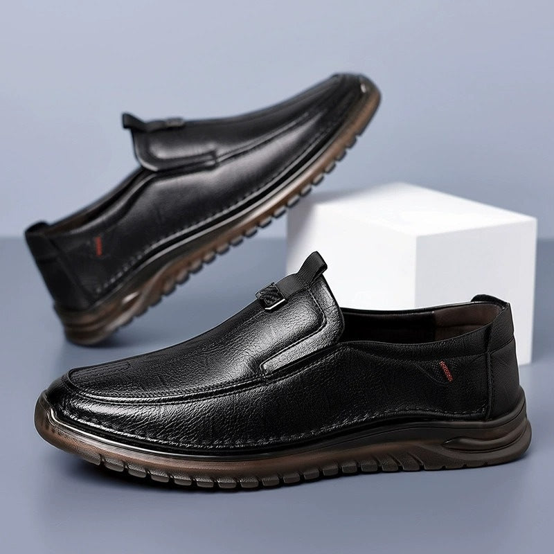 Herren Modische Leder Slipper Drune