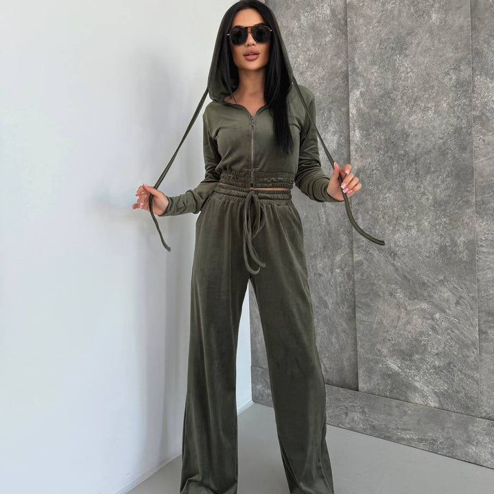 Damen entspannter Fleece-Loungewear-Anzug Drune