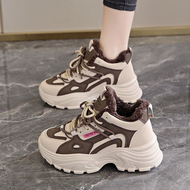 Damen Winterliche Sneaker mit warmem Futter und rutschfester Sohle Drune