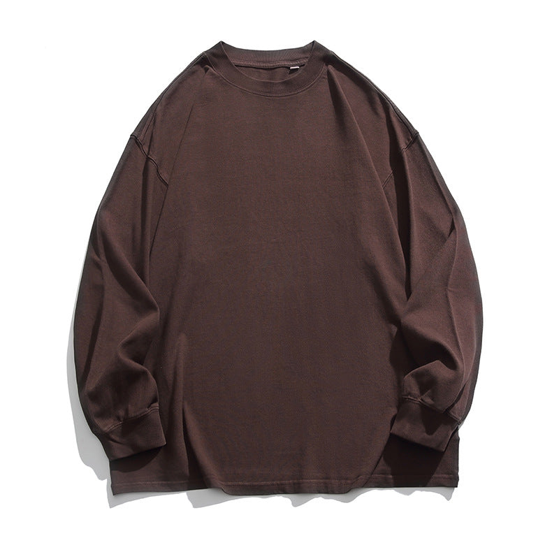 Unisex Weites Oversize-Langarmshirt im Heavyweight-Slouch-Stil mit Drop-Shoulder Drune