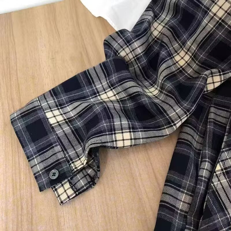 Herren lässige Karobluse mit praktischer Brusttasche und modernem Schnitt Drune