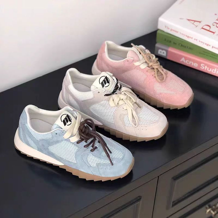 Damen Sportliche Sneakers mit atmungsaktiver Mesh-Oberfläche und rutschfester Laufsohle Drune
