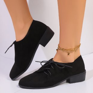 Damen elegante Schnürschuhe aus hochwertigem Wildleder mit komfortablem Fußbett und modischem Design Drune